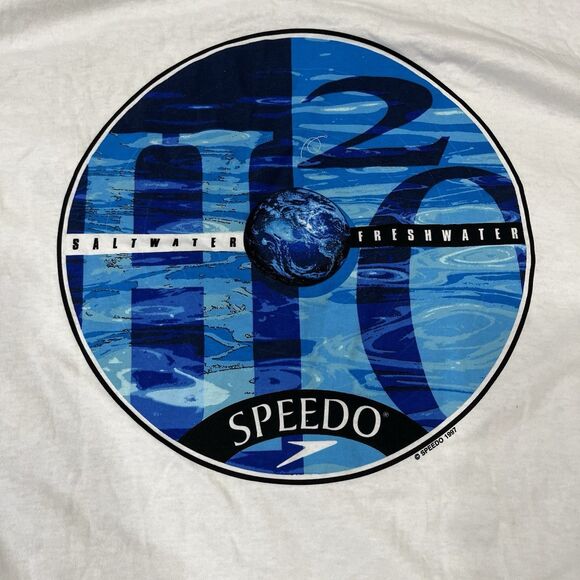 Speedo Shirt Extra Large XL Made In The USA Single Stitch 1997 VINTAGE - Picture 3 of 9